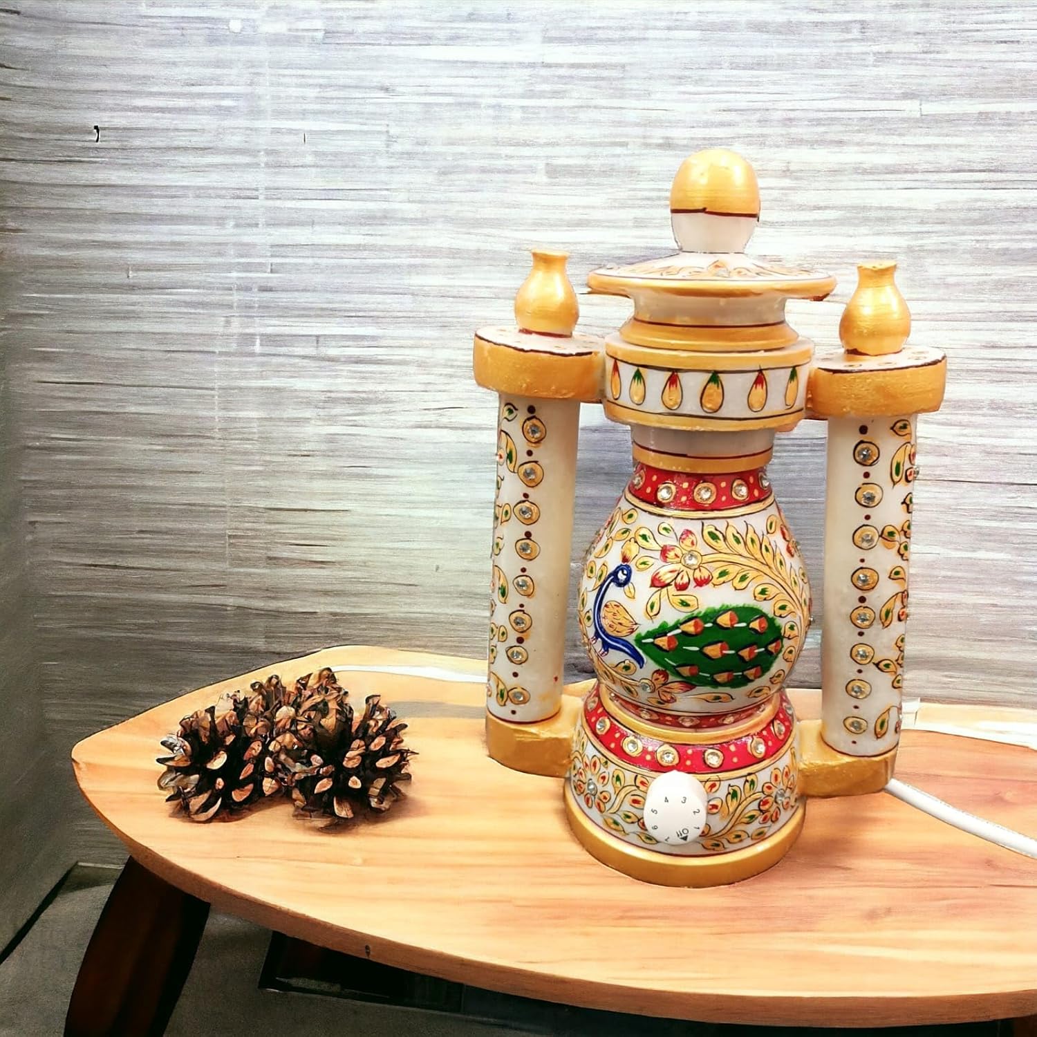 HANDCRAFTED MARBAL LANTERN -8"